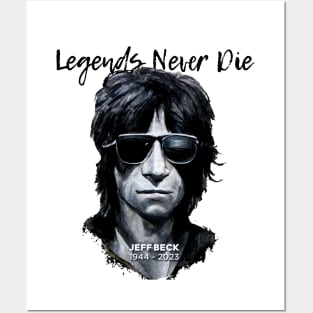 Jeff Beck No. 10: Legends Never Die, Rest In Peace 1944 - 2023 (RIP) Posters and Art